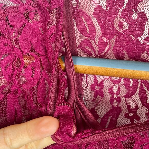 Womens Dress Sz 2 Lace Whimsigoth Fairy Sheer Witchy Vamp Holiday Party Coquette - Picture 7 of 11